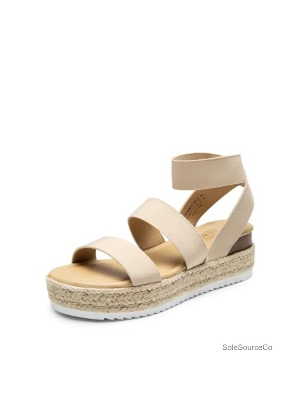 Strappy Espadrille Wedge Sandals, Platform Jute Heel, TPR Anti-Slip Sole, Vegan